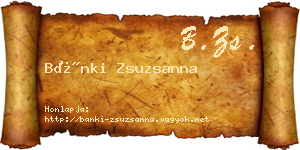 Bánki Zsuzsanna névjegykártya