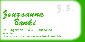 zsuzsanna banki business card
